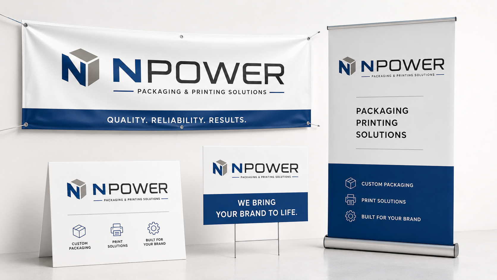 Vinyl banner, retractable banner and yard sign collection
